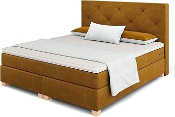 Betten Jumbo Prince Boxspringbett 180x200 Cm 7 Zonen Tfk Hartegrad H3 Und Visco Topper Amazon De