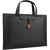 CREATOR Laptop Case Sleeve 13.3-14 Inch Briefcase Waterproof Leather Tote Messenger Bag Slim PC Carrying Case for 13.3"-14" Notebooks