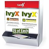 CoreTex Ivy X Pre & Post Combo Wallmount Box - Includes 50 USA-Made Single-Use Towelettes (25 Pre-Cleanser & 25 Post-Cleanser Poison Ivy Treatment Wipes)