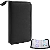 CD Case, Portable DVD Case Storage Holder Organizer, Music Movie CD Wallet Case for Home, Car, Office, Travel (Holds up to 50