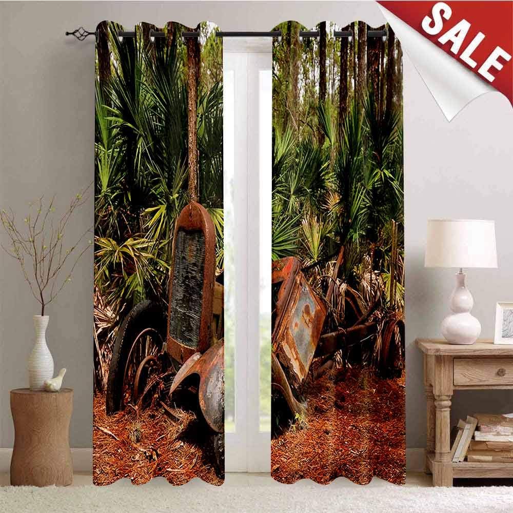 Amazon Com Hengshu Rustic Customized Curtains Rusty Broken Down