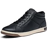 Jousen Men's High Top Sneakers Leather Casual Boots for Men