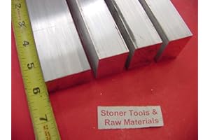 STONER METALS 4 Pieces 1" x 1-1/2" Aluminum 6061 Flat BAR 6" Long T6511 1.00" Solid Mill Stock