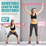 Ayombo Pilates Bar Kit with Resistance Bands 70 lb Adjustable Home Workout view 6