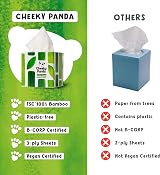 The Cheeky Panda Bamboo Facial T tissues Cube Box 56 Tissues view 3