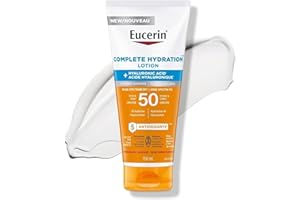 Eucerin Sun Complete Hydration Sunscreen, Daily Face Sunscreen SPF 50 with Hyaluronic Acid and Antioxidants, Hypoallergenic B