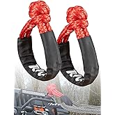 Soft Shackle,Synthetic Soft Shackle 1/2" X 22" Heavy-Duty UHMWPE Tow Connectors (56,000 LBS Breaking Strength) with Extra Sleeves for Off-Road 4x4, Jeep, Truck, ATV, UTV-Safer Than Metal Shackle