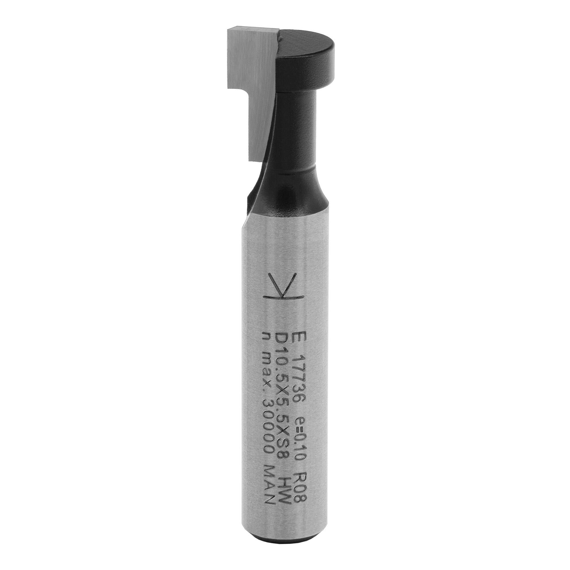 ENT 17736 T-Slot Router bit M6 mm, Carbide, Shank (S) 8 mm, Diameter (D1) 10,5 mm, D2 6,6 mm, NL1 7 mm, NL2 5.5 mm, Z1