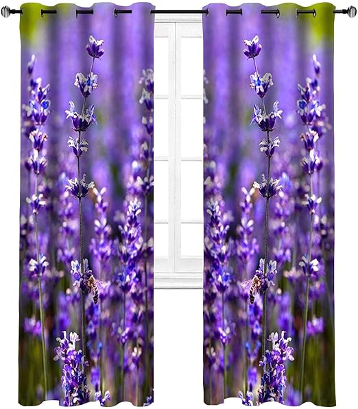 Amazon Com Onesee Violet Purple Curtains By Bee On A Lavender