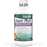 Vital Earth Minerals Super Multi – Liquid Multivitamins for Women, Men & Kids, Liquid Vitamins with Fulvic Acid for Better Absorption, MTHFR Support, 32 Oz + 1 Oz Cup
