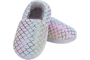 ORTHOSHOES Girls Slippers Mermaid Princess No-Slip Comfy House Slippers Memory Foam House Shoes for Girls Bedroom Indoor Outdoor