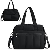 Korejoli Gym Bag for Women, Large Capacity Duffel Bag with Crossbody Strap, Lightweight Sports Bag for Workout & Travel.Black