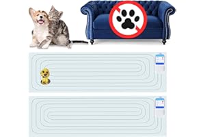 PAPARELA Scat Shock Mat for Dogs and Cats Indoor, Pet Shock Mats for Training Pets, Electric Repellent Mat Keeps Dogs and Cats off Counter, Couch and Sofa, 3 Training Modes (60"x 12"Two Pieces with Tester)