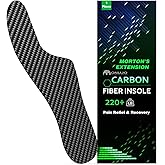 Morton's Extension Orthotic, Carbon Fiber Insole (1 Piece), Rigid Foot Support Insert for Morton's Toe, Foot Fractures, Turf Toe, Hallux Rigidus, and Arthritis, 235(W 7.5-8,M 6.5-7) Black 1pc