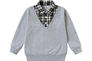 ALISISTER Toddler Boys Sweatshirt Crewneck Thin Long Sleeve Shirts 2-6 Years