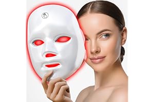 gelpal 7-1 Colors LED Facial Skin Care Mask,Red Light Mask for Face, Cordless Led Face Mask Light,Salon or Home,White.