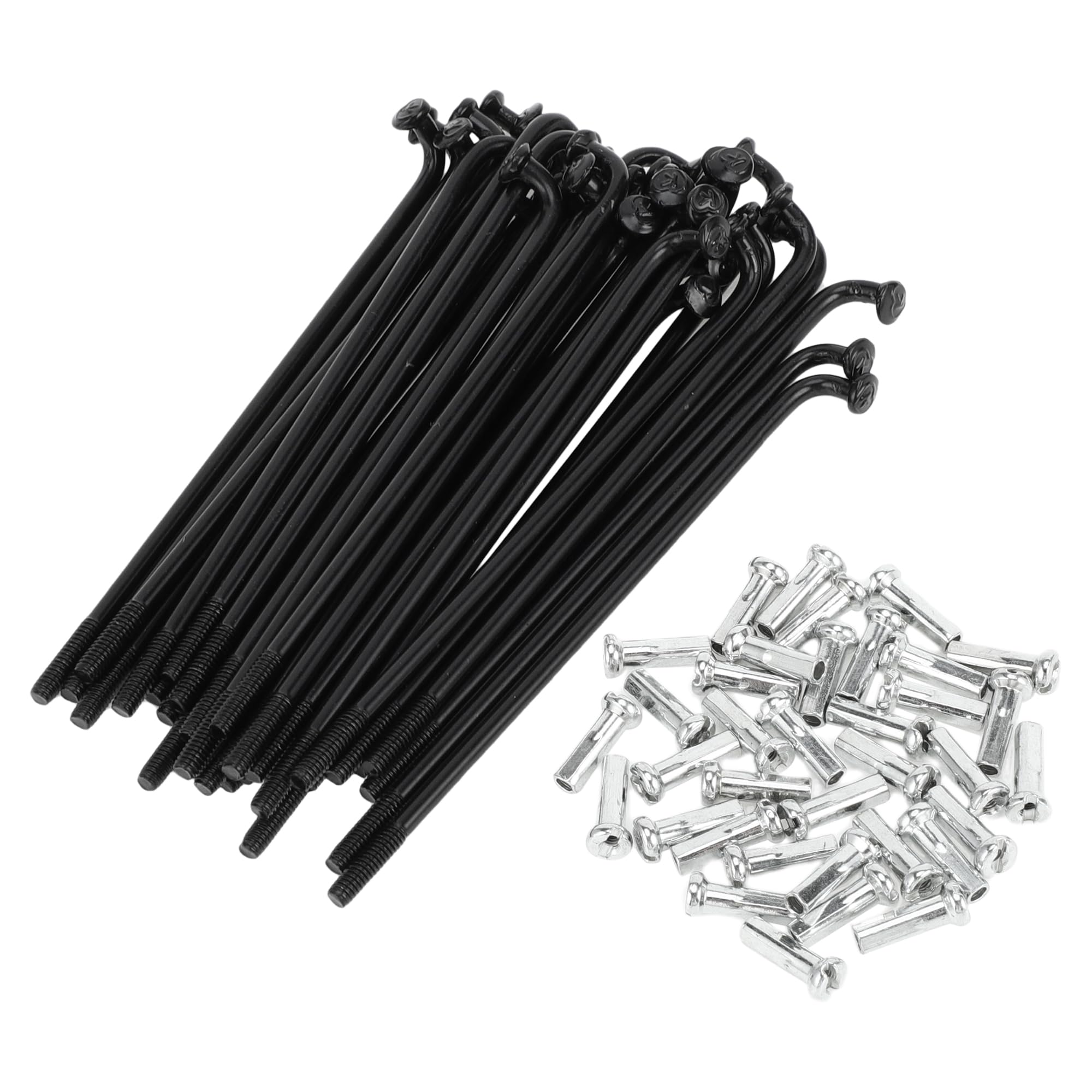 Photo 1 of Motoforti Universal Bicycle Spokes Bike Wheel Spokes 14G 72mm Length Carbon Steel Black 1 Set
