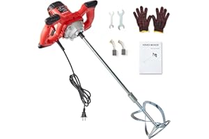 Goyappin Cement Mixer, 2300W Portable Electric Concrete Mixer with 6 Adjustable Speed, Handheld Paint Mixer,Thinset Mixer for Mixing Mud, Cement, Mortar, Fodder