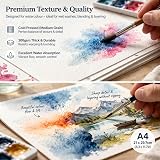 LUFEEMGA 60 Sheets A4 Watercolour Paper 300GSM 140 lb Cold-Pressed view 2