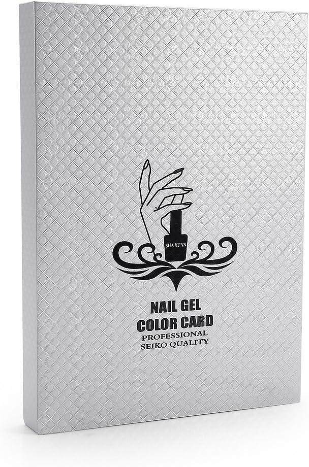 216 Colors Nail Color Display, 2 Types Nail Polish Display Chart Book, Nail Polish Color Card Board Nail Art Salon Set (White) - Image 5