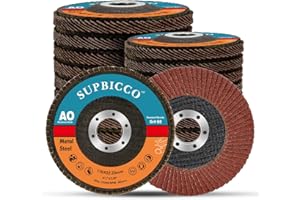 SUPBICCO 20 Pack 60 Grit Flap Discs 4 1/2 for Angle Grinder, Type 29 Abrasives Sanding Flapper Disc, Aluminum Oxide Grinding Wheel