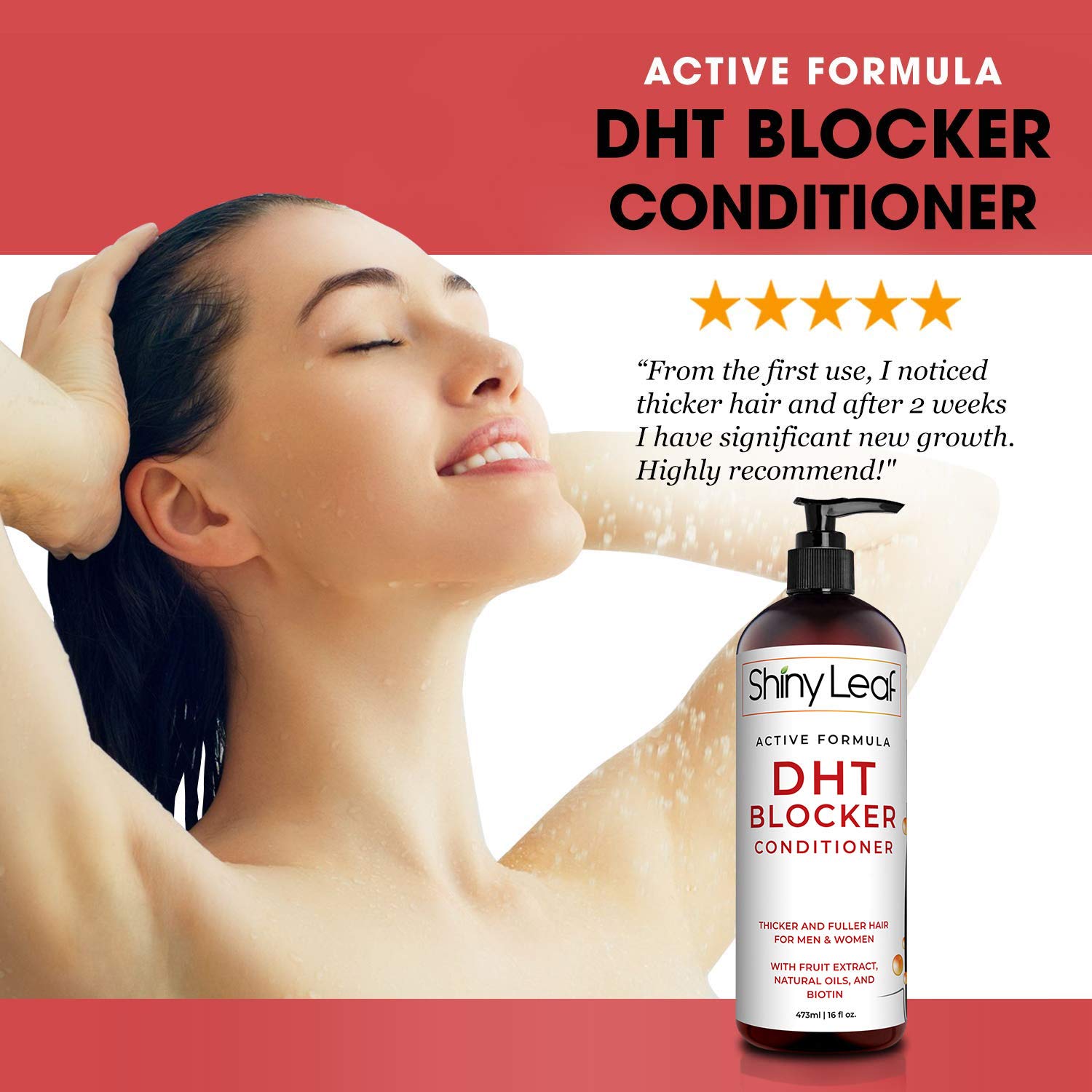 DHT Blocker Conditioner for Hair Loss with Rosemary Leaf Oil, Anti-Hair Loss Conditioner for Hair Growth for Men & Women, For Softer & Smoother Hair, Paraben & Sulfate Free, 16 oz: Beauty