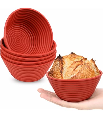 Lot De 12 Bannetons à Pain Ronds 13 Cm - Avec Doublure En Lin Pour Levain
