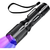 EOWCO UV Light Flashlight, 365nm 395nm Black Light Flashlights, Handheld Ultraviolet Blacklight Torch, Detector for Pet Urine Stains, Resin Curing, Rocks &amp; Scorpions Finder, Home Detecting