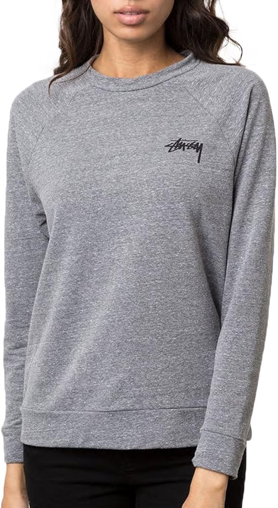 Amazon ステューシー Stussy Women クルーネック スウェット トレーナー レディース 8 Ball Crew L Grey 並行輸入品 トレーナー パーカー 通販