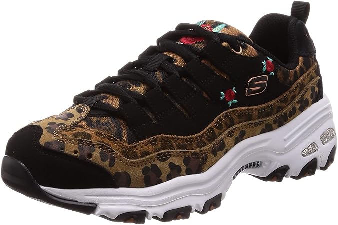 Skechers D'Lites Leopard Rose Womens Sneakers, Leopard, Size 7.5 US: Amazon.com.au: Fashion