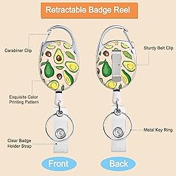 Retractable Badge Holder, Cute Print Pattern Belt