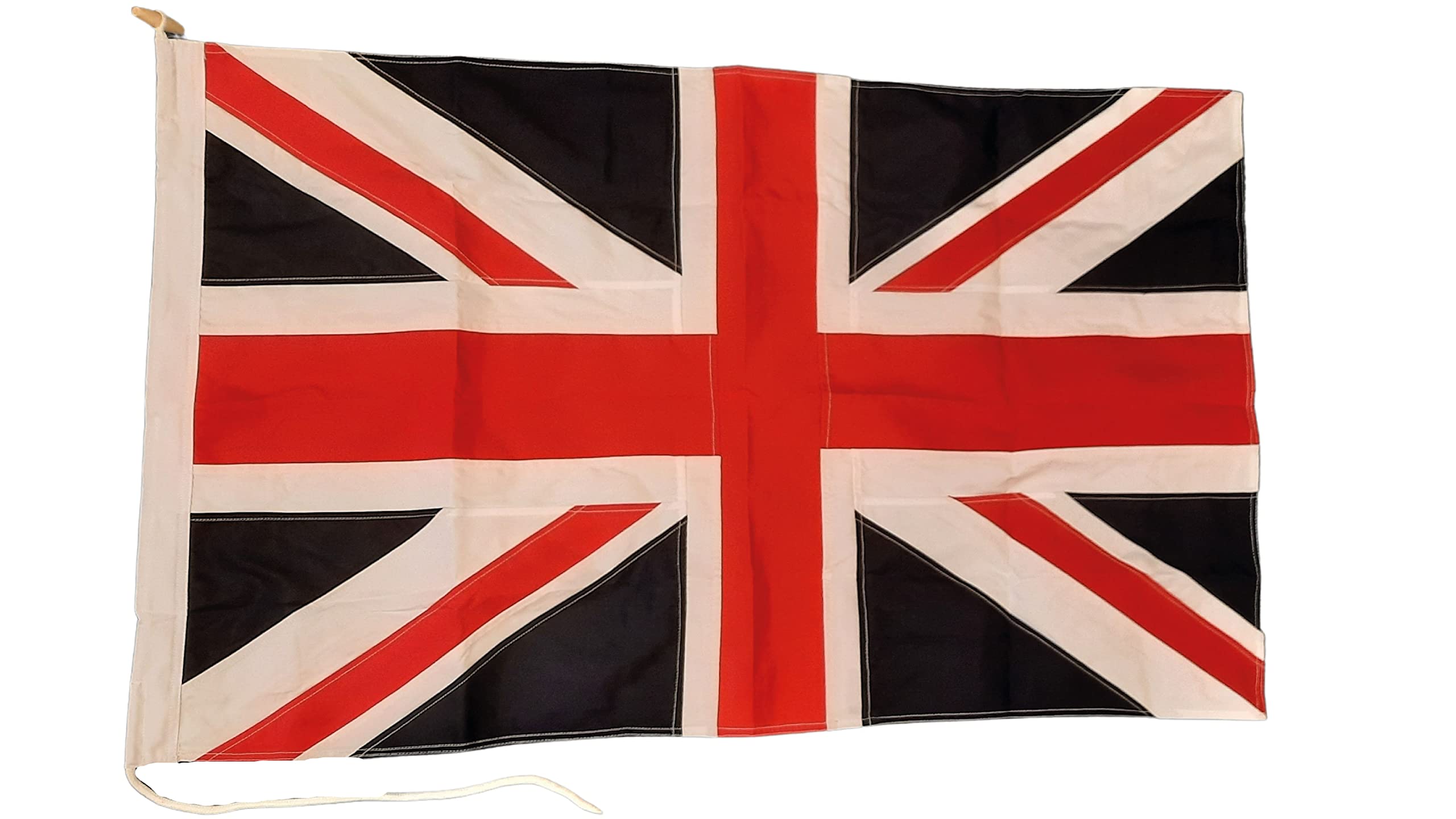 NWFlags Sewn Union Jack Flag | 3ft x 2ft Rope & Toggle | 3x2 Stitched Union Flag