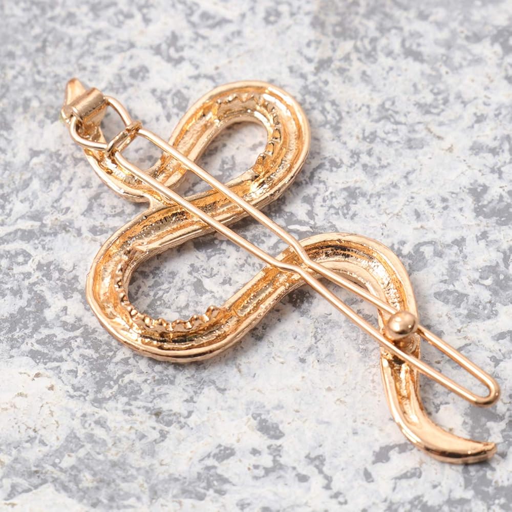 Snake Hair Clip Vintage Decorative Metal Hair Pins for Women Girls 4pcs