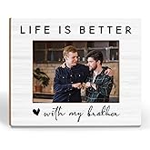 BCUANGD My Brother Picture Frames - Brothers Gifts Photo Frame, Boys Gifts from Brother, Father of Brother Life is Better with My Brothers 5x7 Picture Frame, New Brother Gift