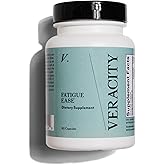 Veracity Fatigue Ease Adrenal Support Supplement for Stress Resilience, Healthy Cortisol & Energy - Adaptogenic Blend of Ashwagandha, Schisandra Berry, Licorice & Rhodiola – 100% Natural - 60 Capsules