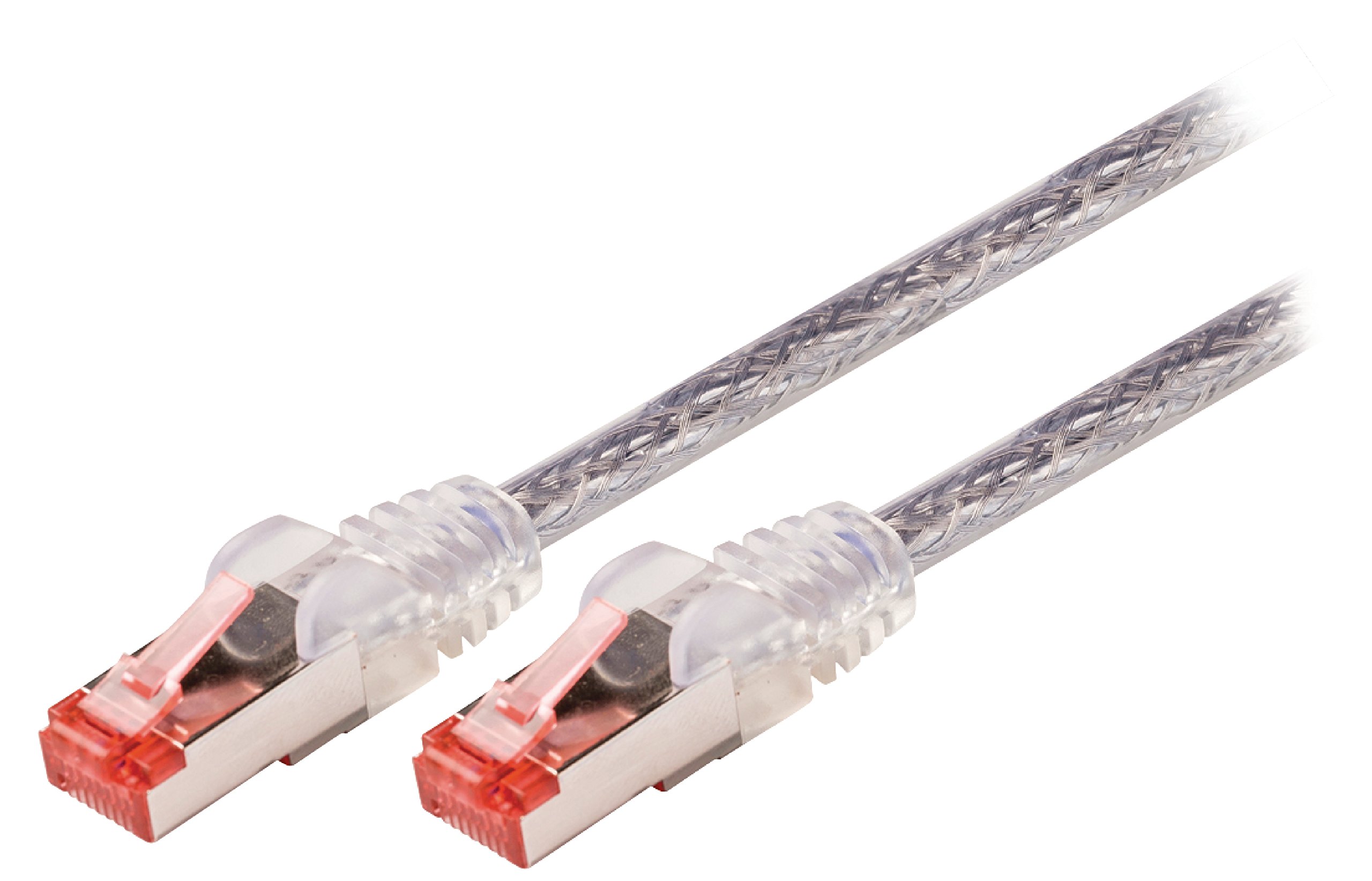 Invero® High-Speed Cat 6 Ethernet RJ45 (8P8C) Male - RJ45 (8P8C) Male Network S/FTP LAN Cable PC Router Patch Snagless Lead 100% Copper, Supports 1000 Mbps - 7.5m Clear