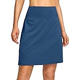 G Gradual 19" Skorts for Woman Knee Length Golf Skirt Long Athletic Tennis Skorts for Women Dressy Casual with Shorts Pockets