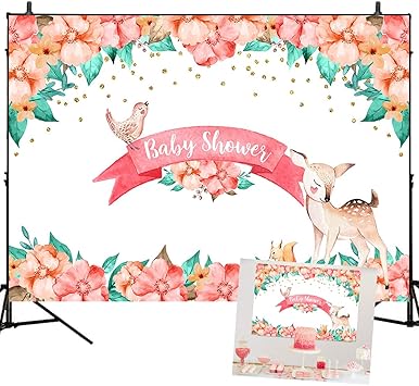 girl deer baby shower decorations