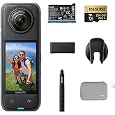 Insta360 X4 Endurance Bundle - 8K Waterproof 360 Action Camera, 4K Wide-Angle Video, Invisible Selfie Stick, Removable Lens G