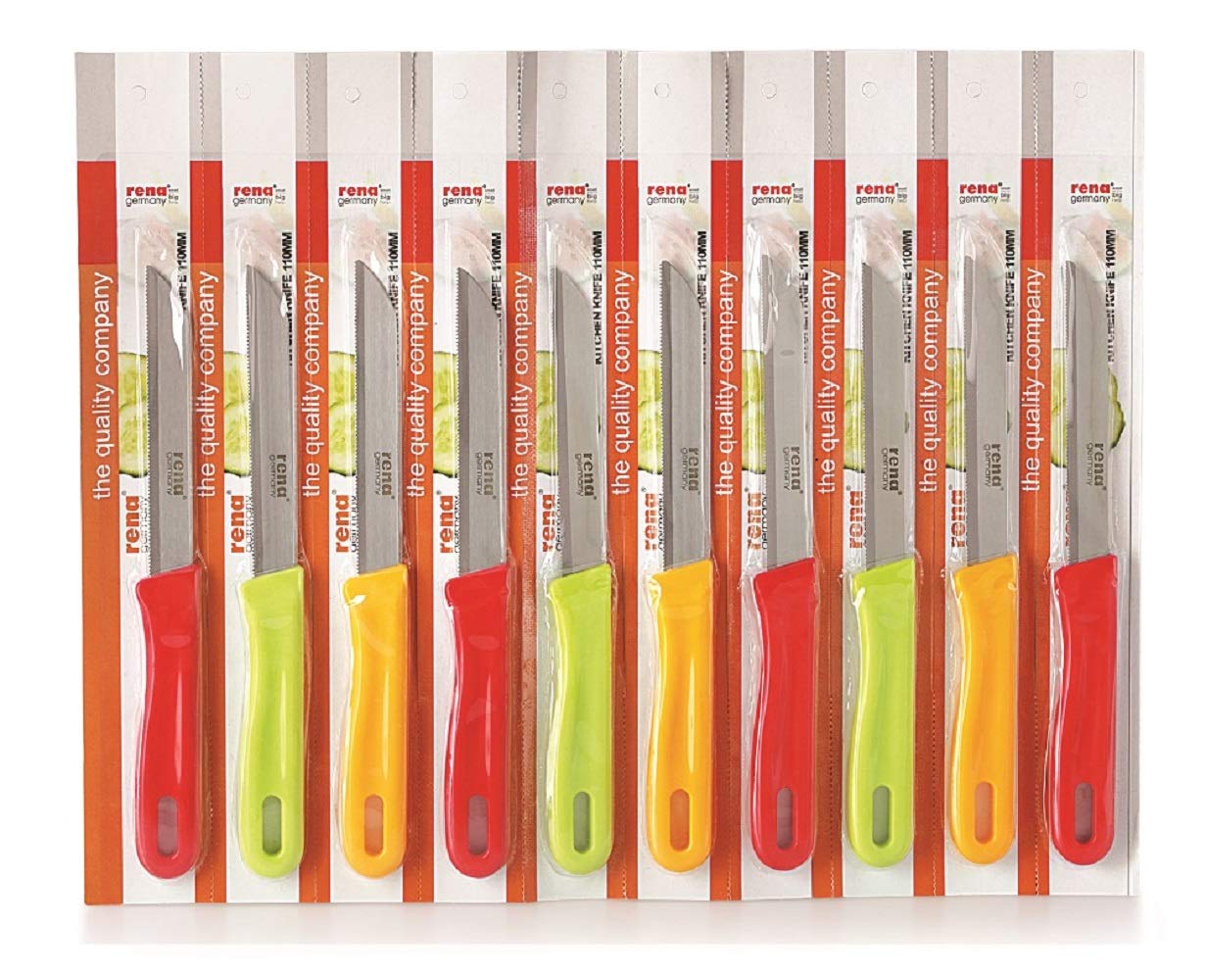Buy Rena Germany Stainless Steel Kitchen Knife Set, 10 Pieces, Multicolour Online at Low Prices