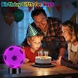 Linkax 3D Illusion Football Night Light for Kids - 16 Color Change view 8