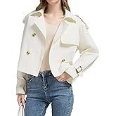 Orolay CHIIONE Cropped Trench Coat Women's Lightweight Spring Blazer Style Short Jacket Double Breasted Windbreaker