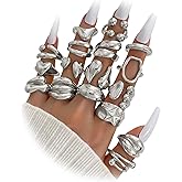 ZOVOLI Chunky Rings for Women Non Tarnish 14k Stackable Dome Statement Rings Sets Vintage Dainty Knuckle Open Midi Finger Rings Jewelry Pack Gifts