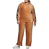 Calvin Klein Performance womens Logo Tape Micro Rib Velour Pullover