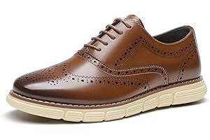 Bruno Marc Men's Crossflex Dress Sneakers Wingtip Derby Casual Oxford Formal Shoes
