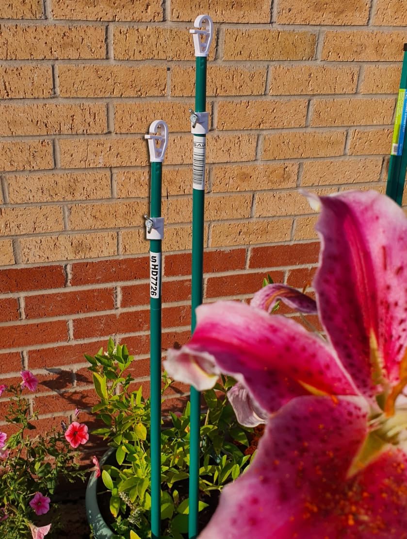 Prop Butterfly lock Metal Galvanised Outdoor Indoor Airer Rope String Garden Washing Line Cloths Laundry Support pole Extendable from 1.5 to 2.2m Telescopic strong (2pk Butterfly Lock)