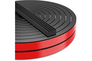 26 Feet Weather Stripping Door Seal EPDM Foam Rubber Seal Strip Weather Stripping for Door, Window, RV, Boat, Auto, Truck, Ma