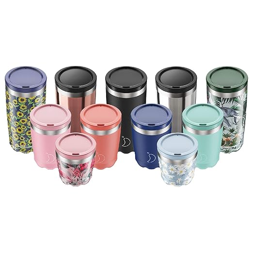 Chilly's Insulated Coffee Cup Double Walled Coffee Cups with Lids