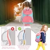 Yafe School Bag for Girls Kids Backpack with Chest Strap 34x24x10 cm Blue view 7