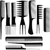 Oneleaf Styling Hair Comb 10PCS Hair Stylists Professional Styling Comb Set Variety Pack Great for All Hair Types &amp; Styles